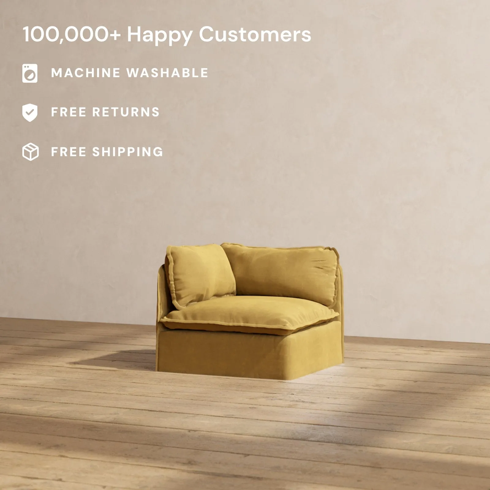 Modular Performance Corner Chair in Toffee | Deluxe Blend