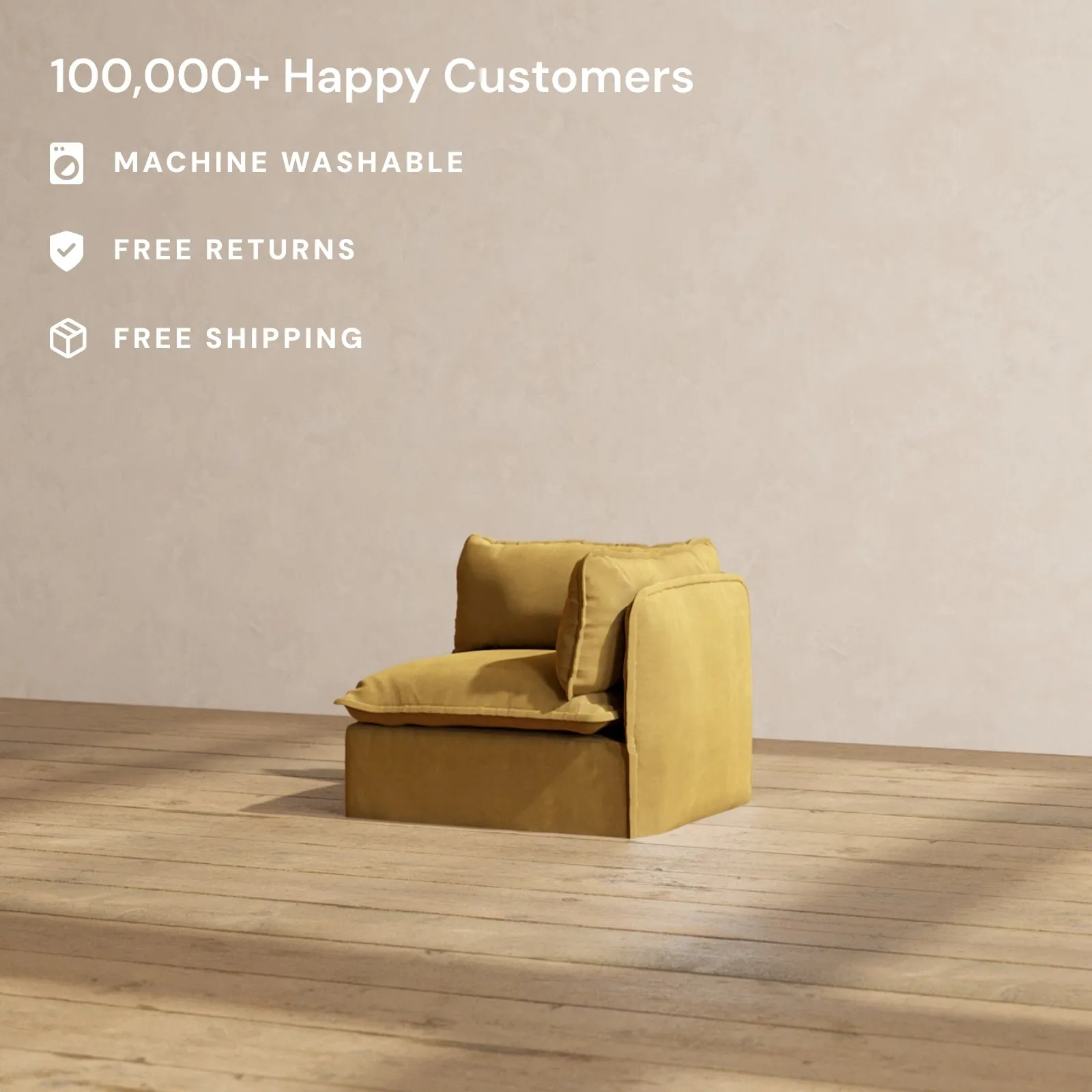 Modular Performance End Chair in Toffee | Deluxe Blend