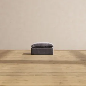 Modular Performance Ottoman in Cinder | Deluxe Blend