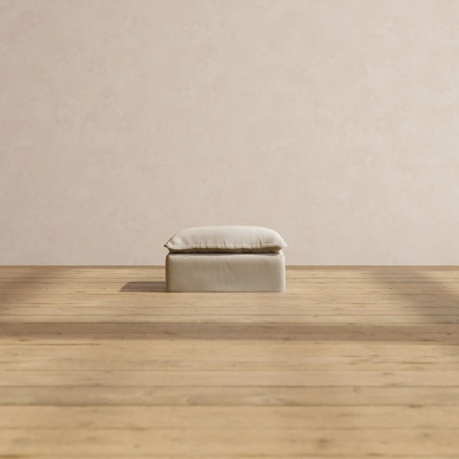 Modular Performance Ottoman in Dune | Deluxe Blend