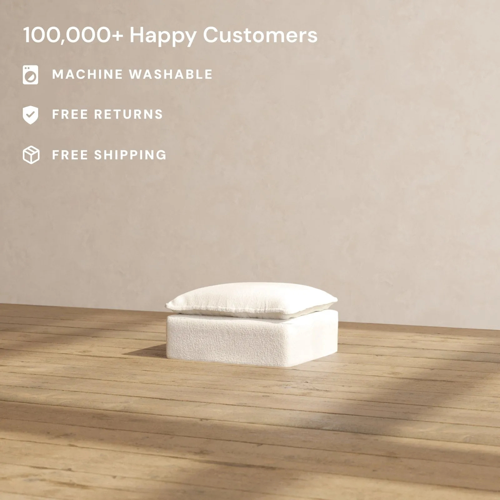 Modular Performance Ottoman in Mousse | Deluxe Blend