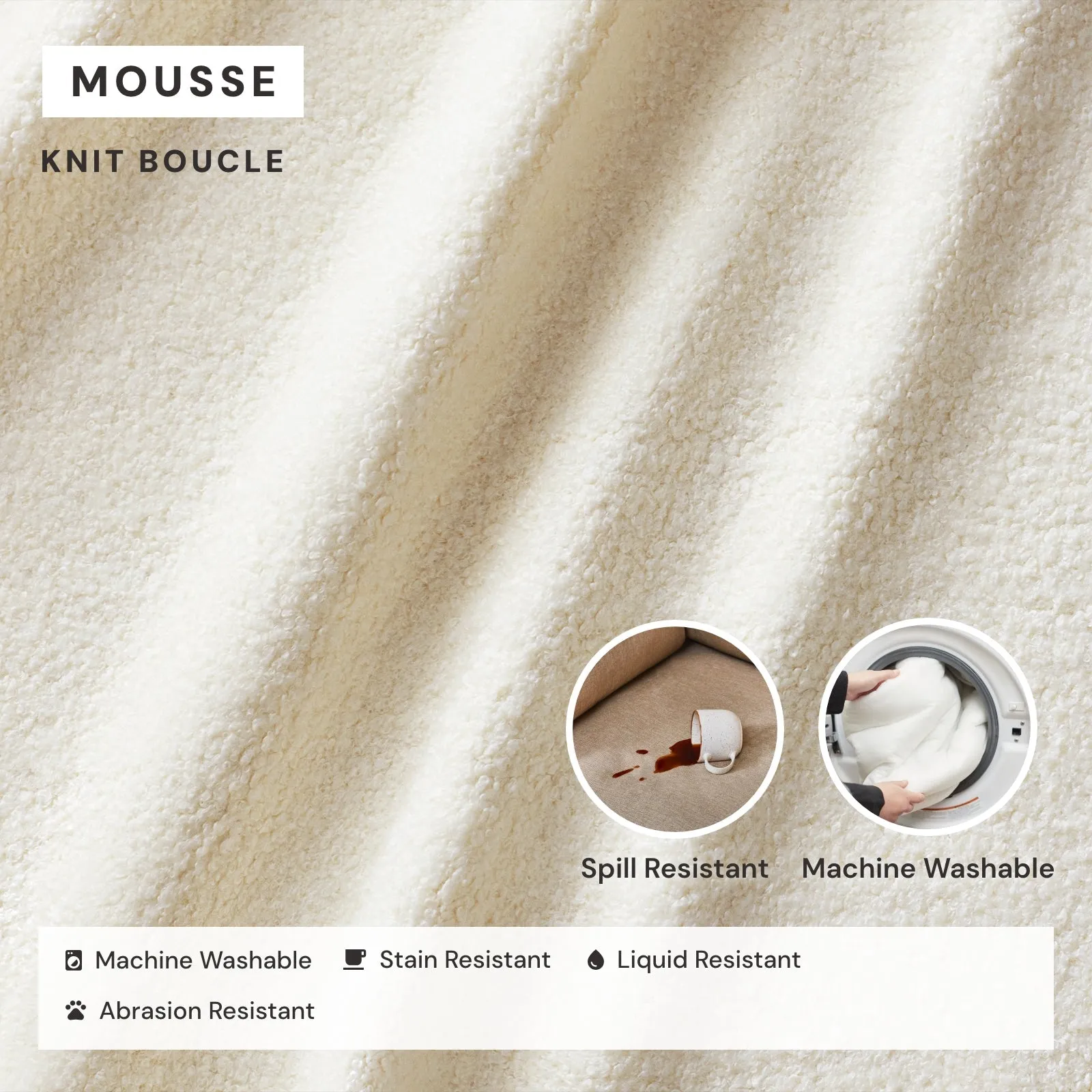 Modular Performance Ottoman in Mousse | Deluxe Blend