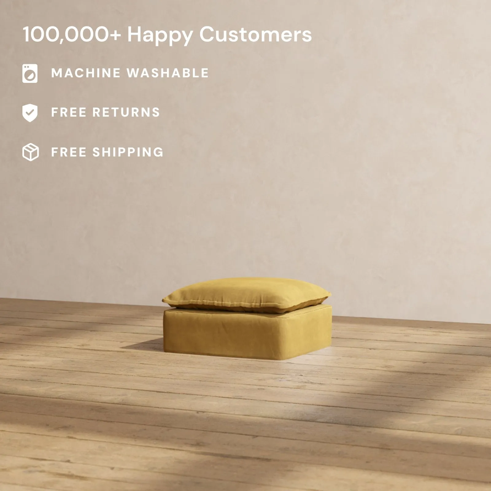 Modular Performance Ottoman in Toffee | Deluxe Blend