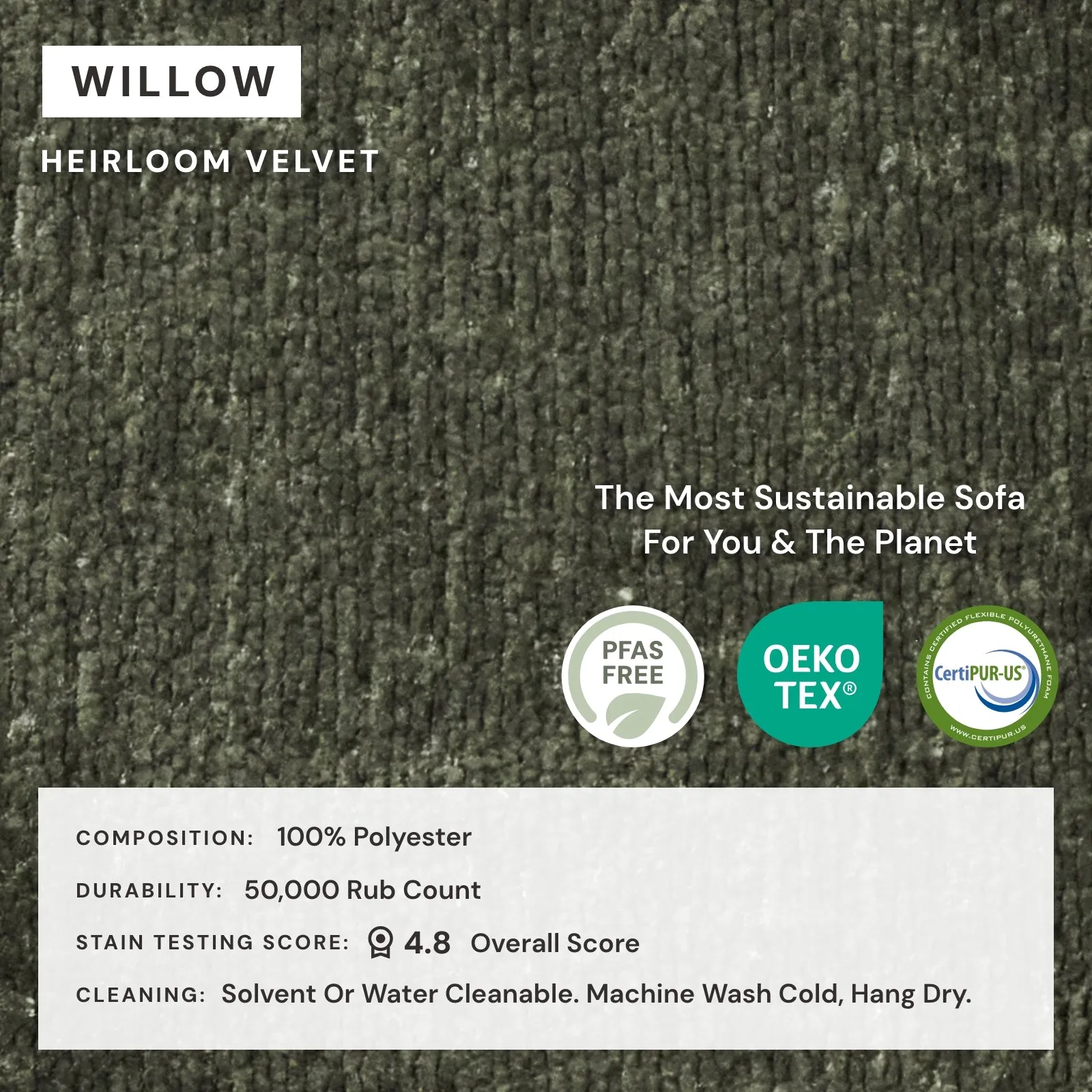 Modular Performance Ottoman in Willow | Deluxe Blend