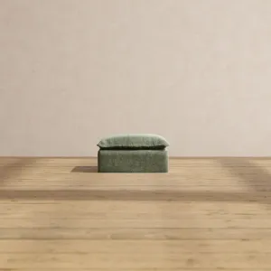 Modular Performance Ottoman in Willow | Deluxe Blend