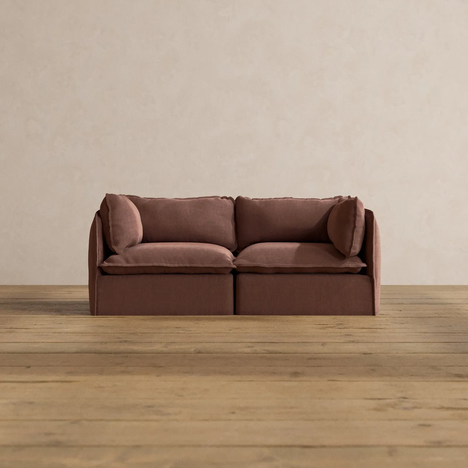 Modular Washable 2-Seater in Chestnut | Memorix  Seat | Contour Pillow