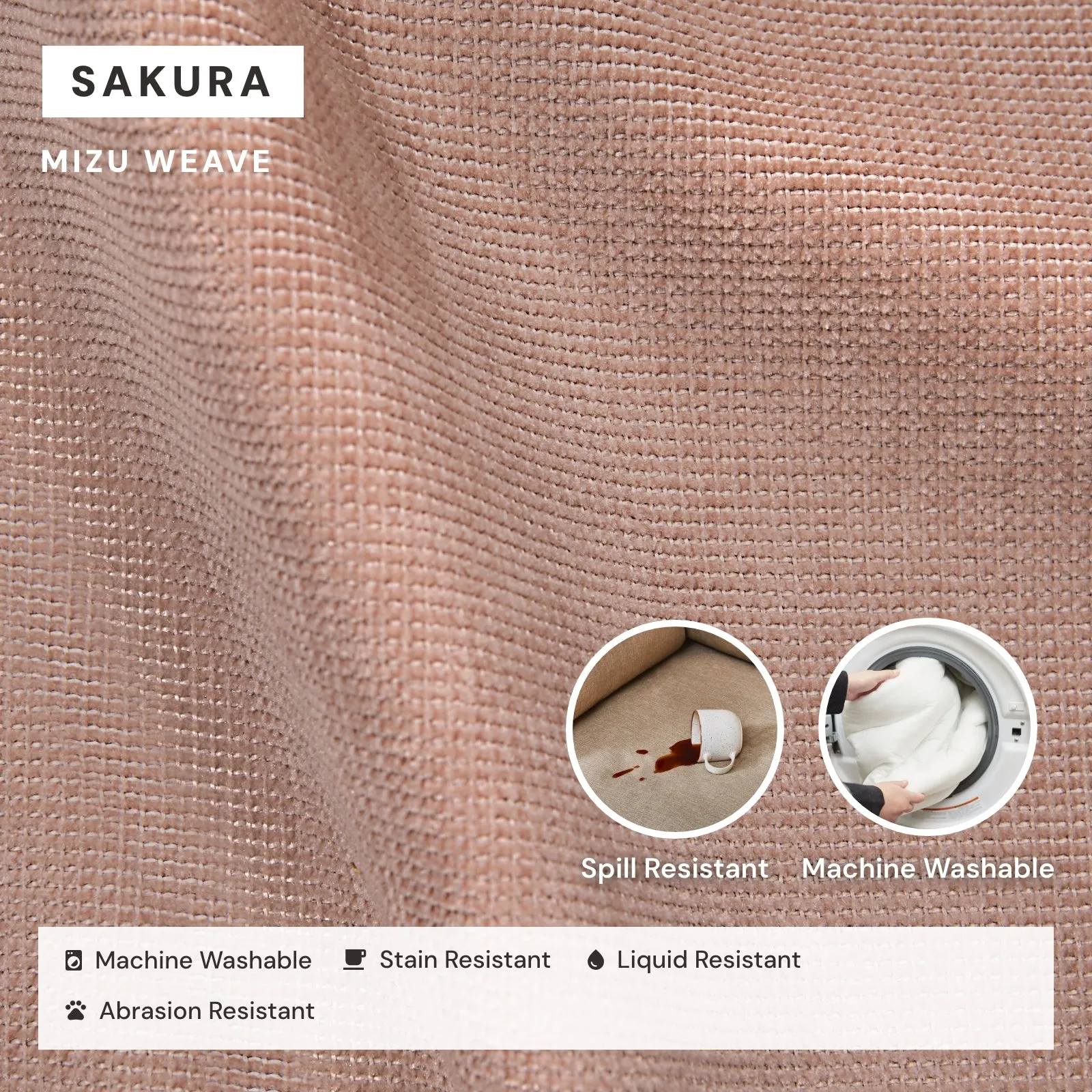Modular Washable 2-Seater in Sakura | Deluxe  Seat | Cloud Pillow
