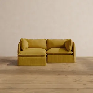 Modular Washable 2-Seater Sectional in Kiiro | Memorix  Seat | Contour Pillow