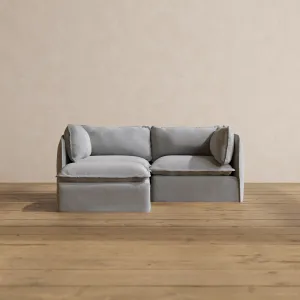 Modular Washable 2-Seater Sectional in Pumice | Memorix  Seat | Contour Pillow