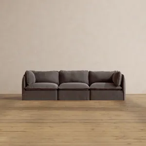 Modular Washable 3-Seater in Caviar | Deluxe  Seat | Cloud Pillow