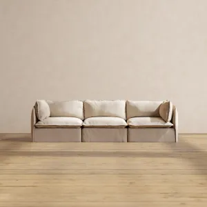 Modular Washable 3-Seater in Oat | Memorix  Seat | Contour Pillow