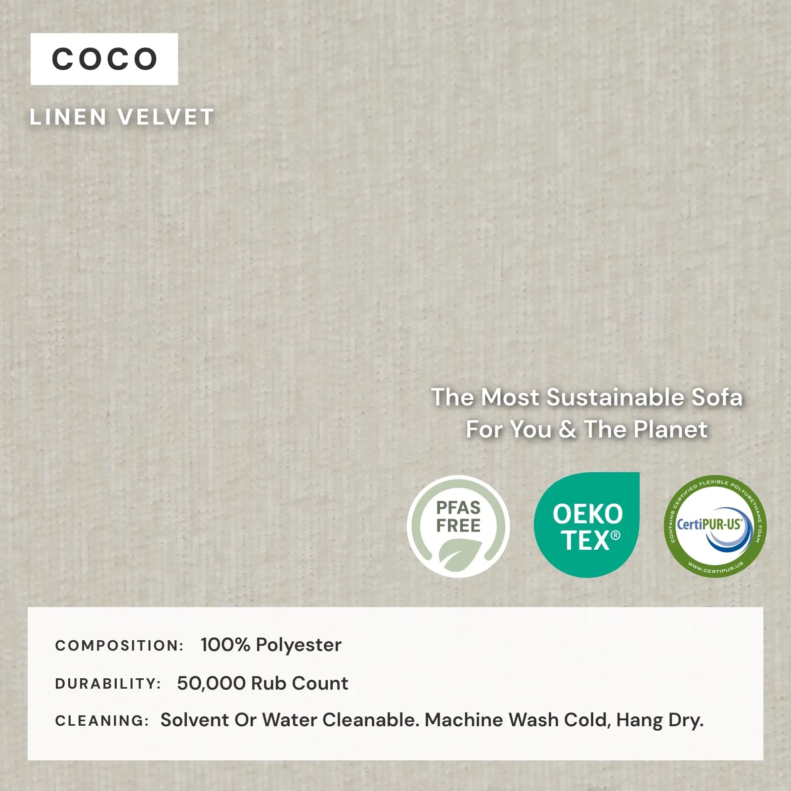 Modular Washable 3-Seater   Ottoman in Coco | Memorix  Seat | Contour Pillow