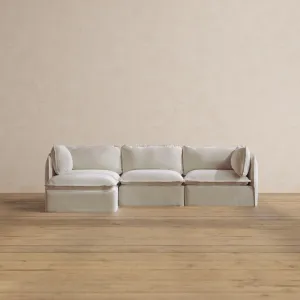 Modular Washable 3-Seater Sectional in Coco | Memorix  Seat | Contour Pillow
