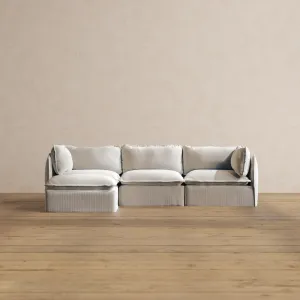 Modular Washable 3-Seater Sectional in Milk | Memorix  Seat | Contour Pillow