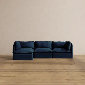 Modular Washable 3-Seater Sectional in Sumi | Memorix  Seat | Contour Pillow