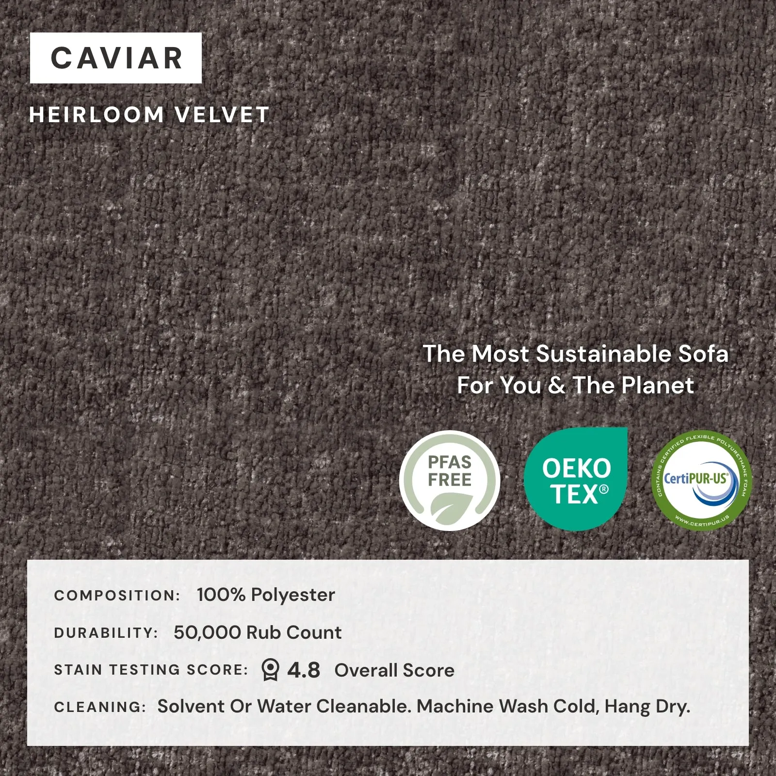 Modular Washable 3-Seater U-Sectional in Caviar | Memorix  Seat | Contour Pillow