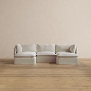 Modular Washable 3-Seater U-Sectional in Coco | Memorix  Seat | Contour Pillow