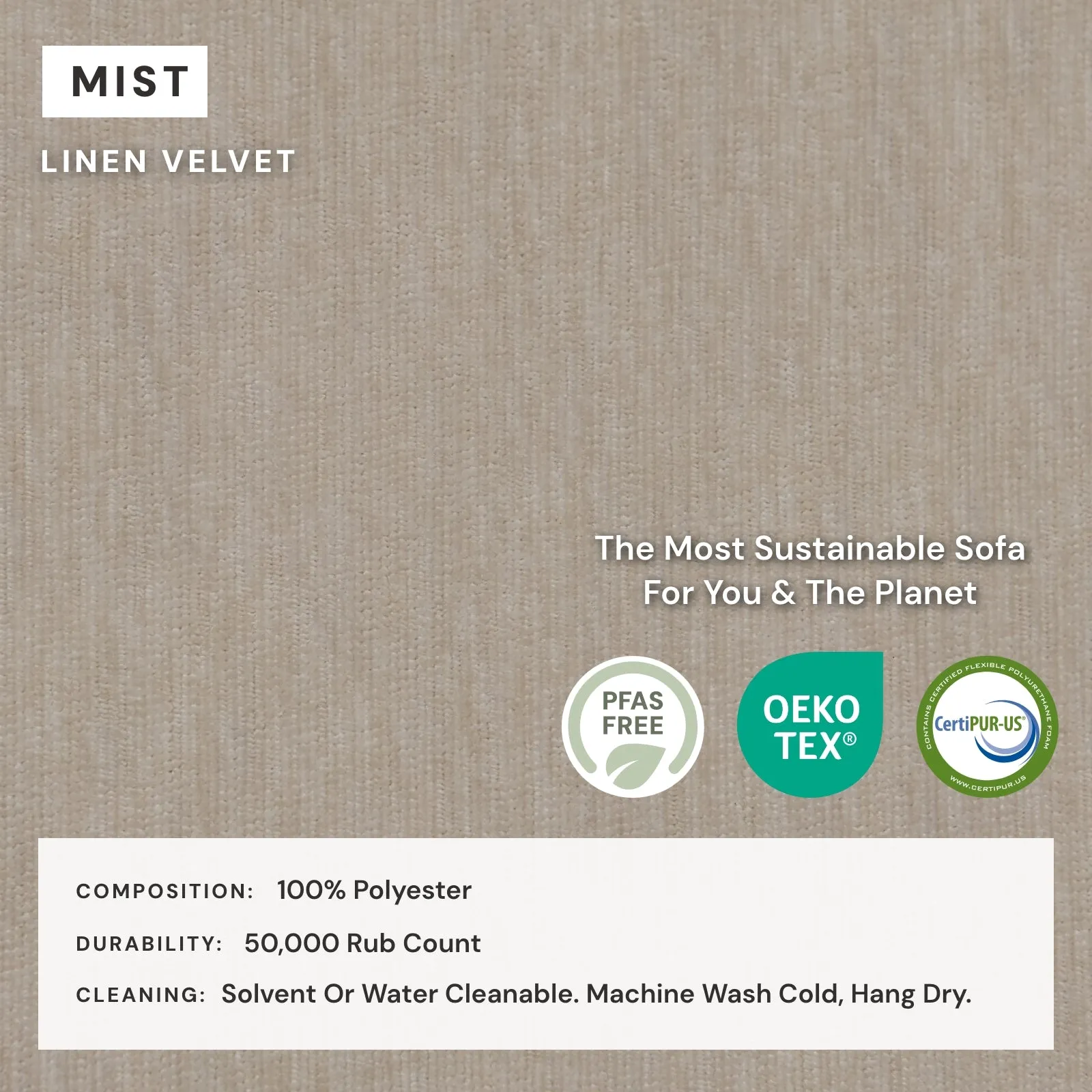 Modular Washable 3-Seater U-Sectional in Mist | Memorix  Seat | Contour Pillow