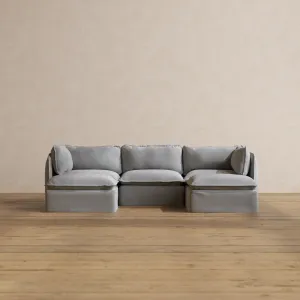 Modular Washable 3-Seater U-Sectional in Pumice | Memorix  Seat | Contour Pillow