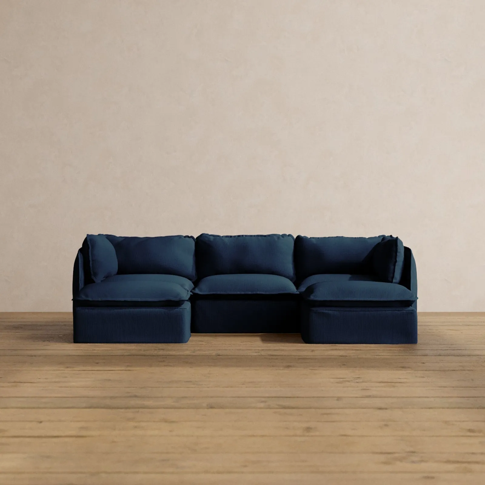 Modular Washable 3-Seater U-Sectional in Sumi | Memorix  Seat | Contour Pillow