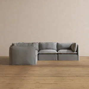 Modular Washable 5-Seater Corner Sectional in Pumice | Memorix  Seat | Contour Pillow