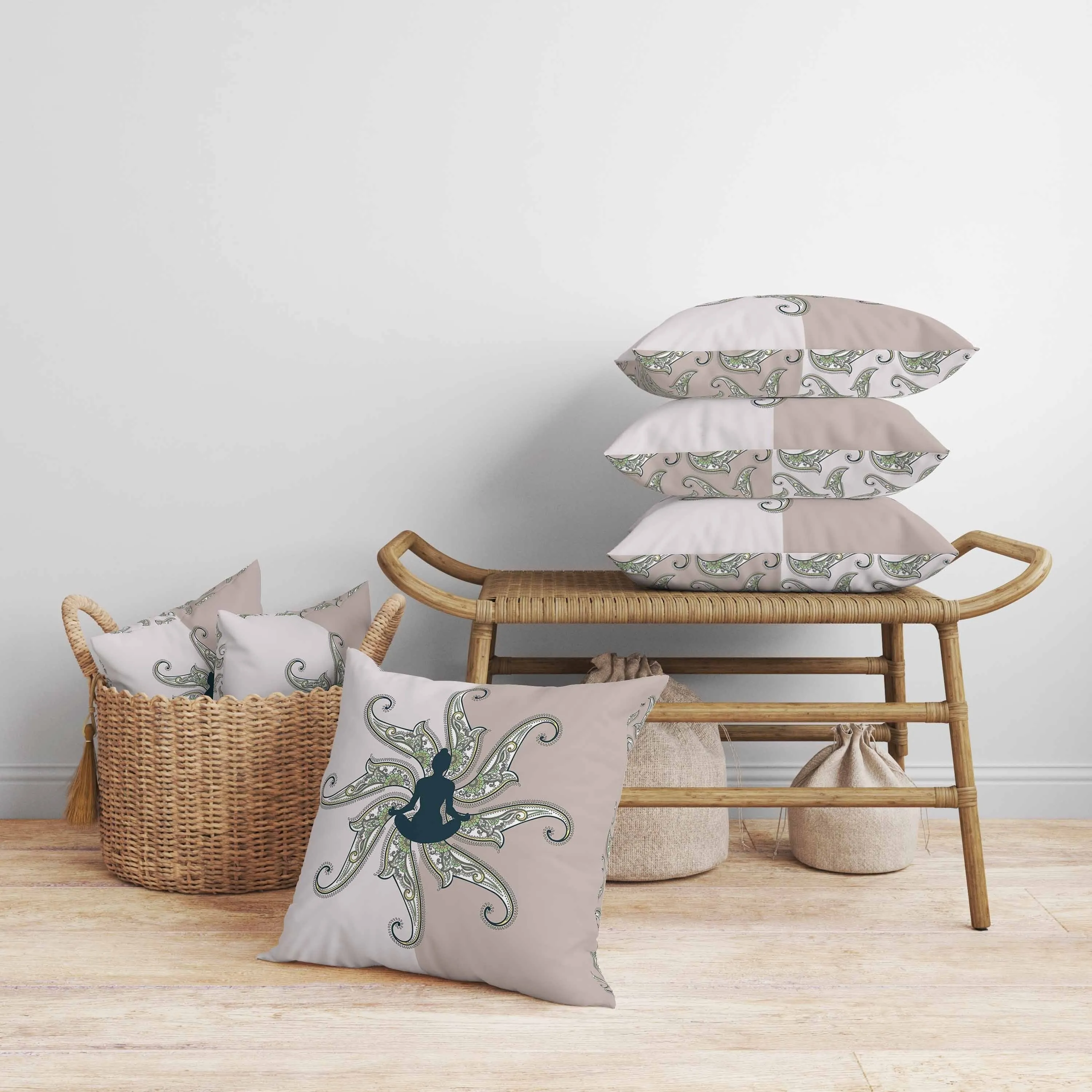 Mystic Silence Faux Suede Reversible Throw Pillow Pink and Platinum