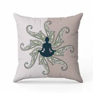 Mystic Silence Faux Suede Reversible Throw Pillow Pink and Platinum