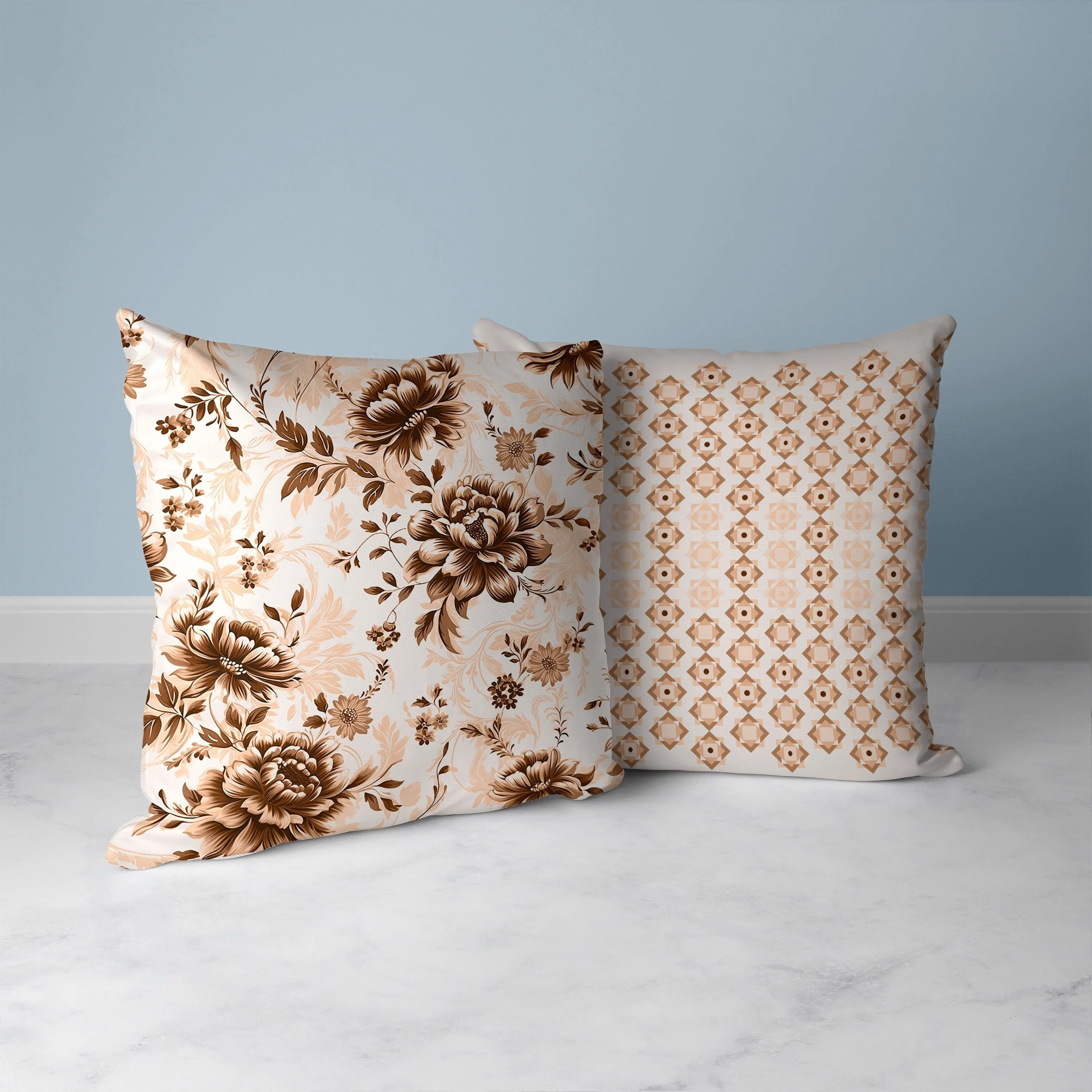 Nature's Canvas Faux Suede Reversible Throw Pillow Light and Orange