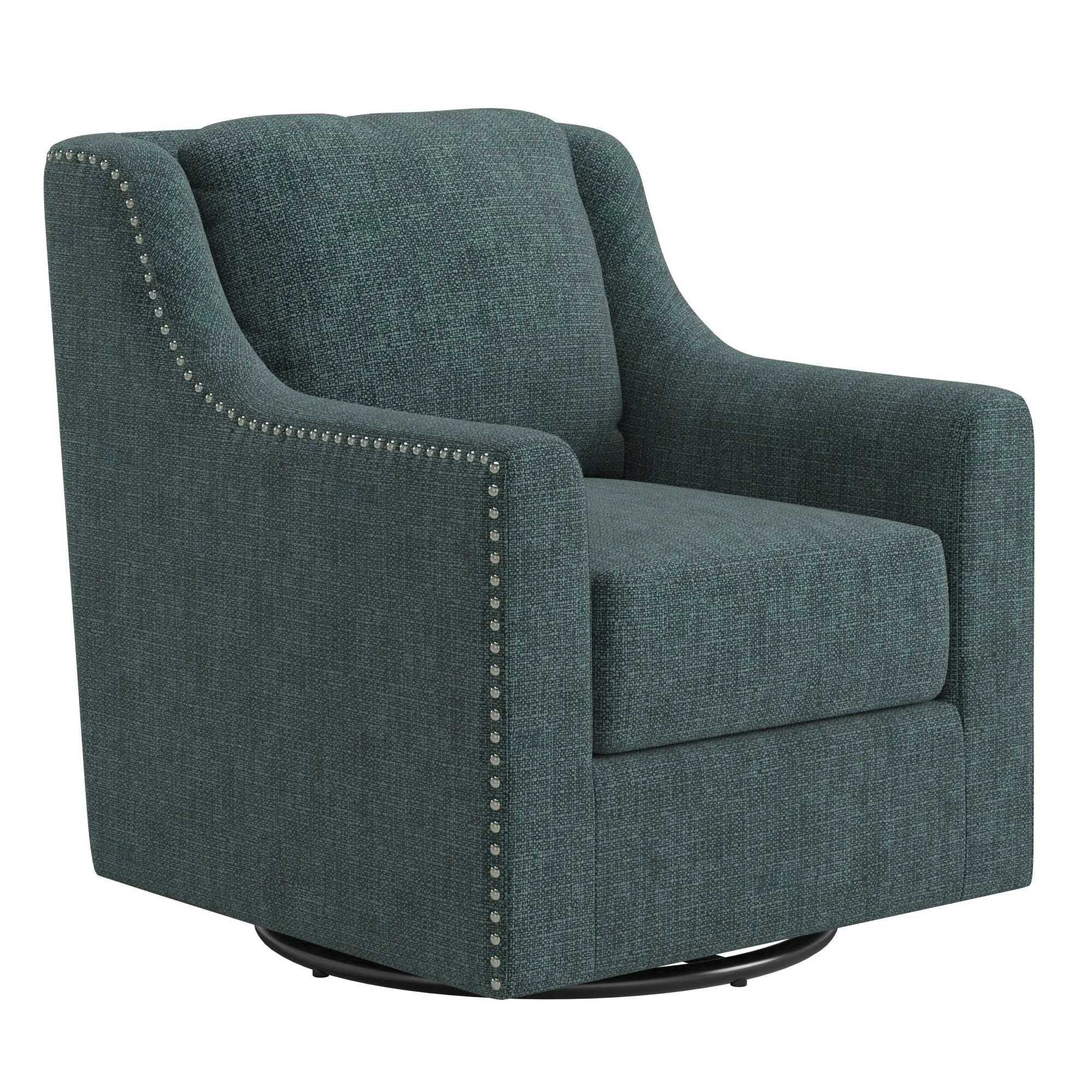 Orwyn Nailhead Slope Arm Swivel Chair by iNSPIRE Q Classic