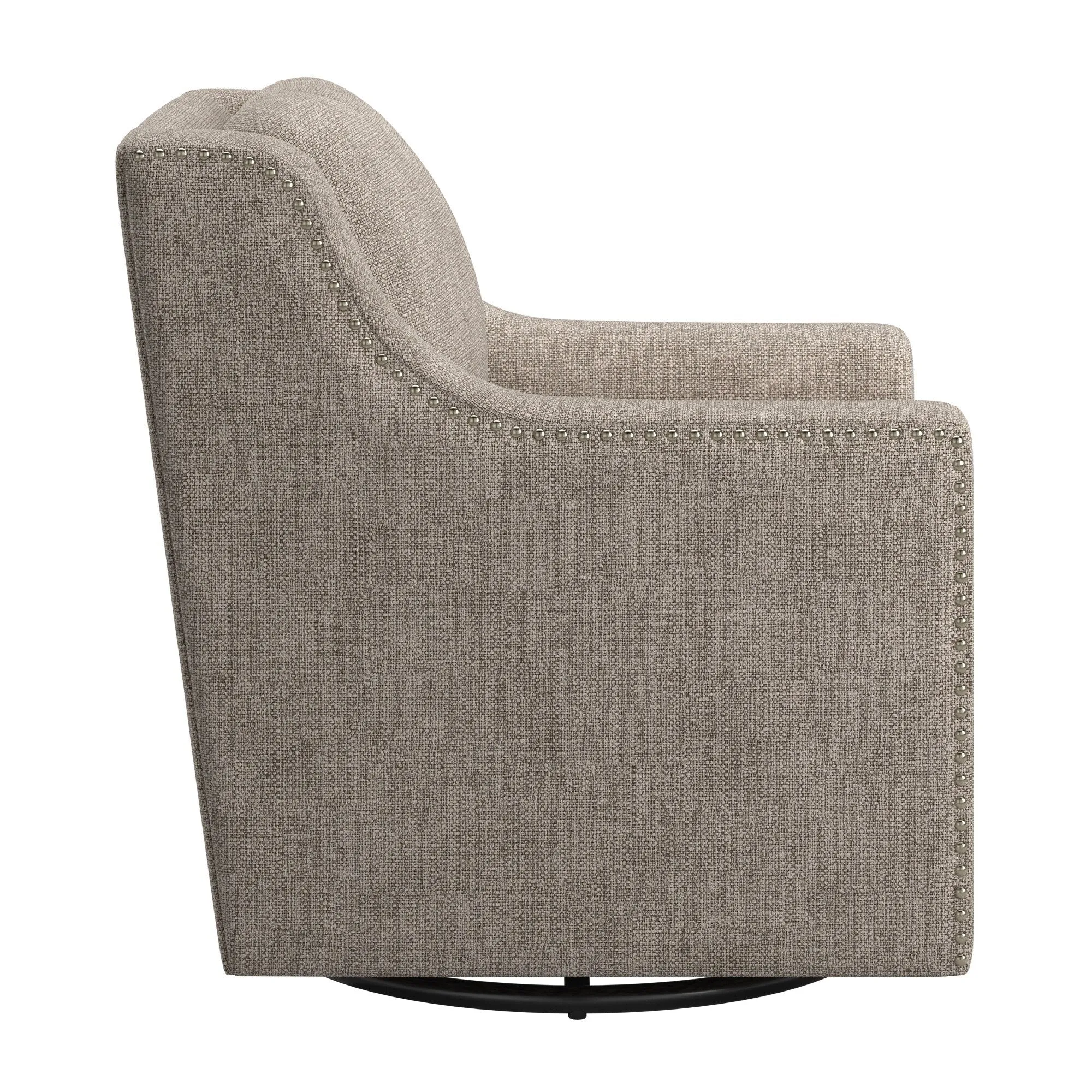Orwyn Nailhead Slope Arm Swivel Chair by iNSPIRE Q Classic