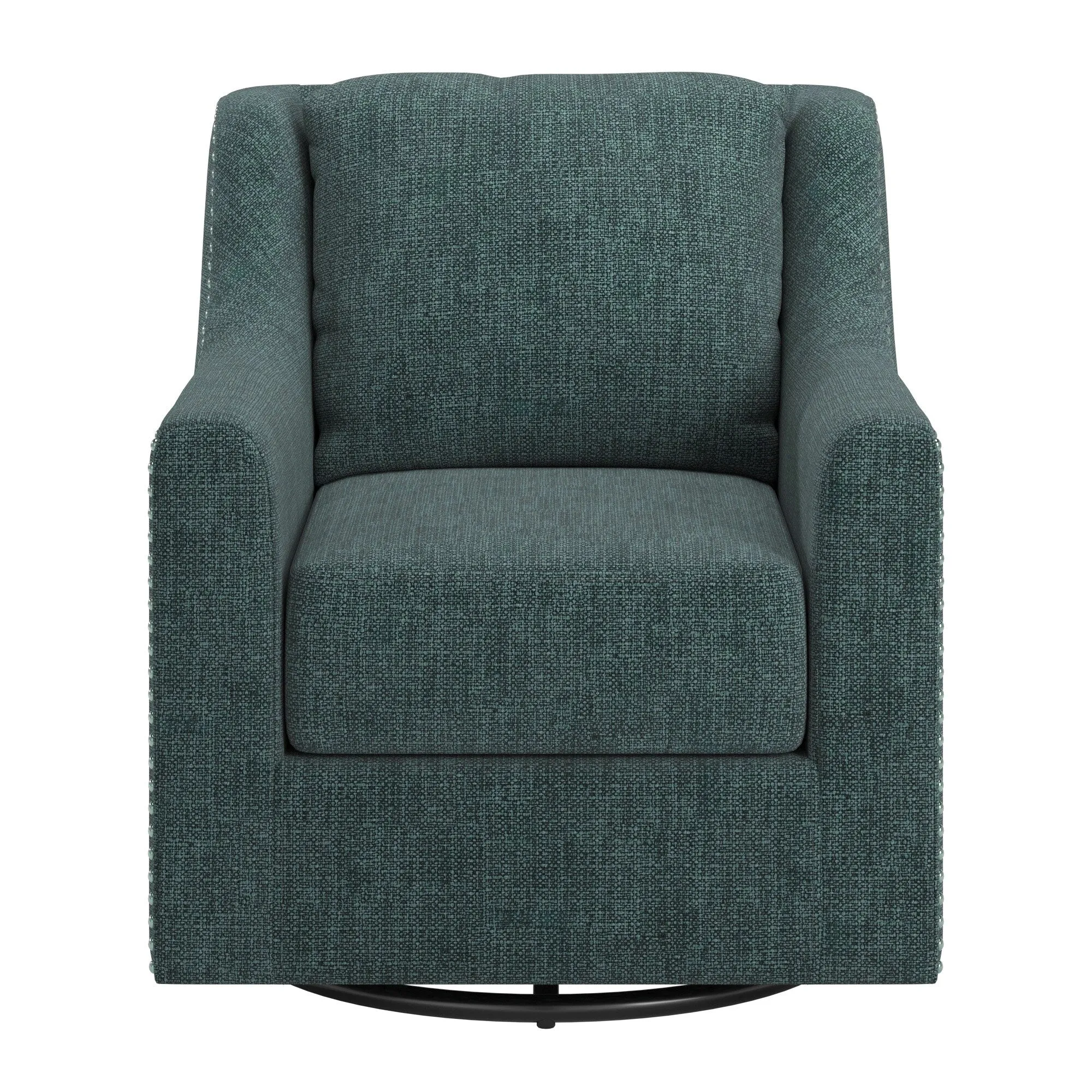 Orwyn Nailhead Slope Arm Swivel Chair by iNSPIRE Q Classic