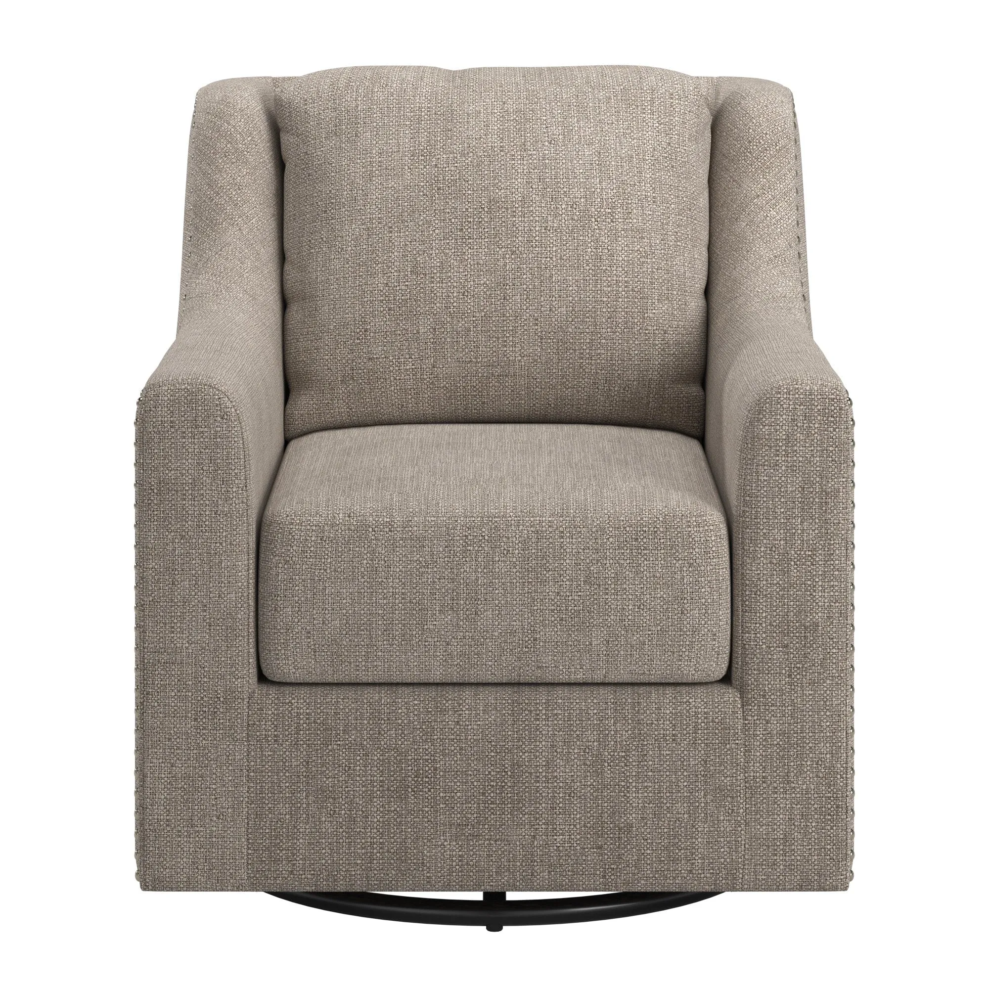 Orwyn Nailhead Slope Arm Swivel Chair by iNSPIRE Q Classic