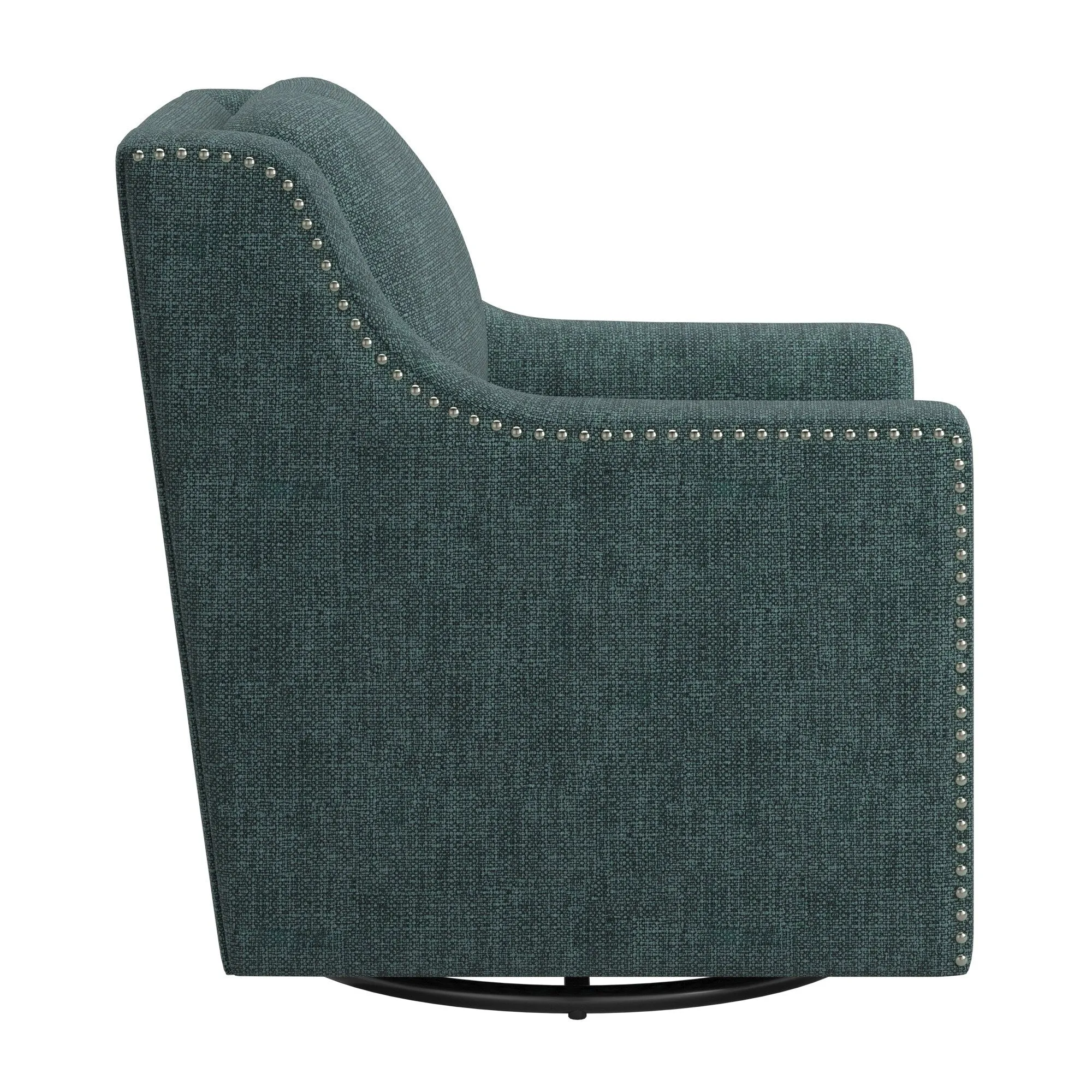 Orwyn Nailhead Slope Arm Swivel Chair by iNSPIRE Q Classic