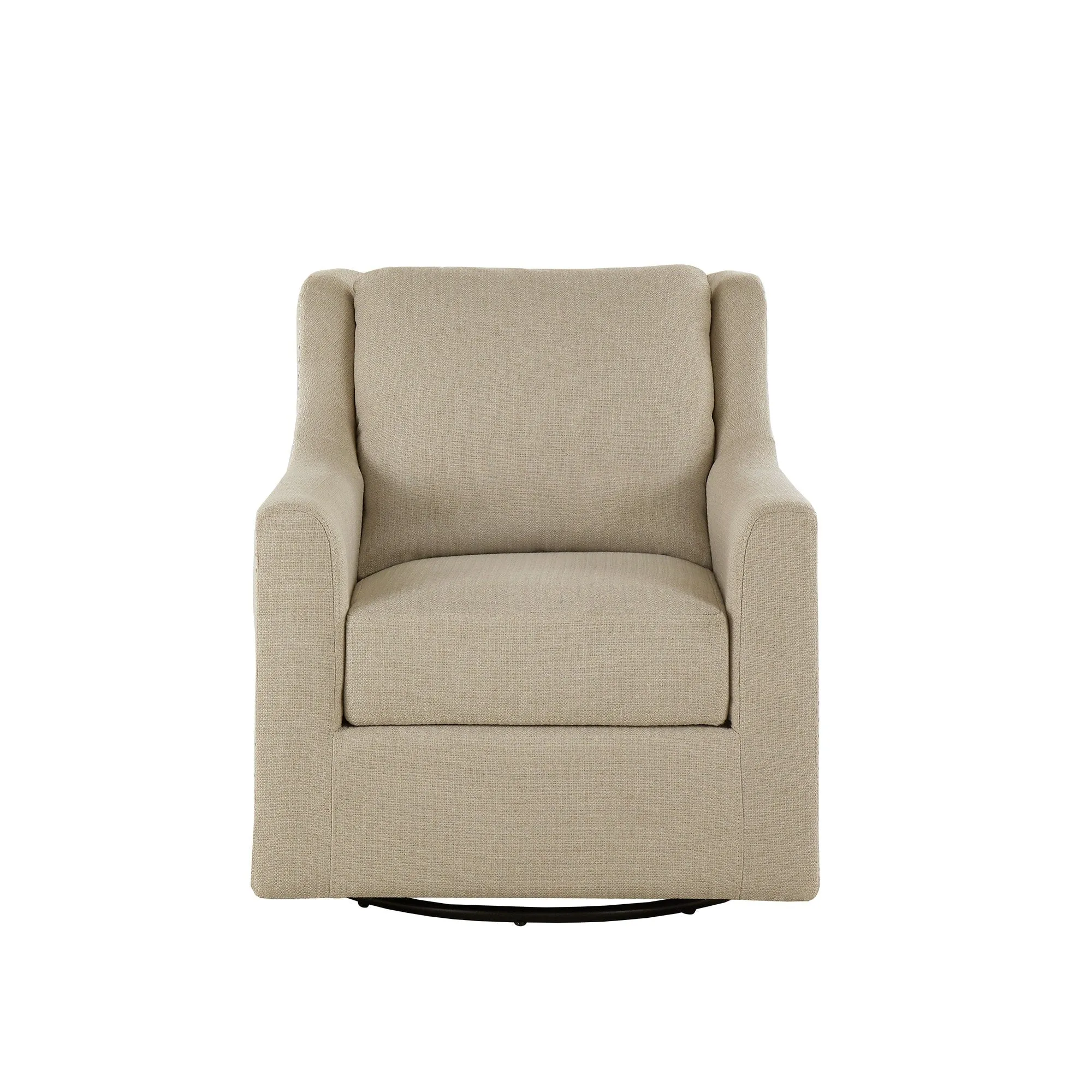 Orwyn Nailhead Slope Arm Swivel Chair by iNSPIRE Q Classic