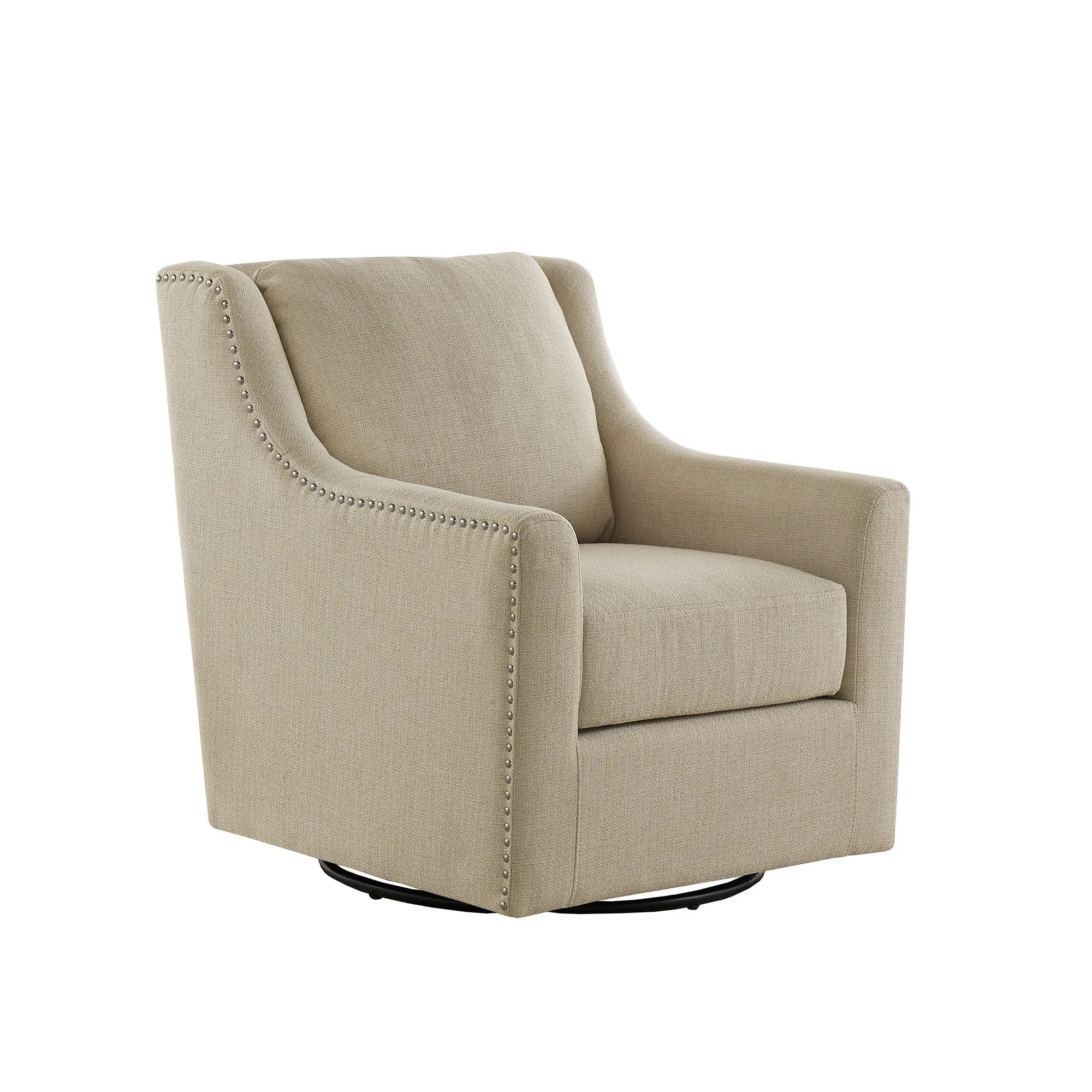 Orwyn Nailhead Slope Arm Swivel Chair by iNSPIRE Q Classic