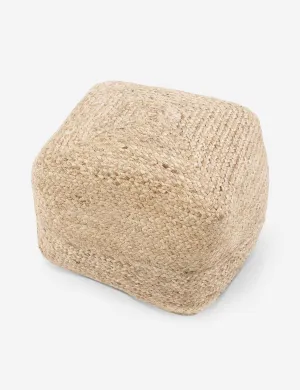 Patan Square Pouf. Natural