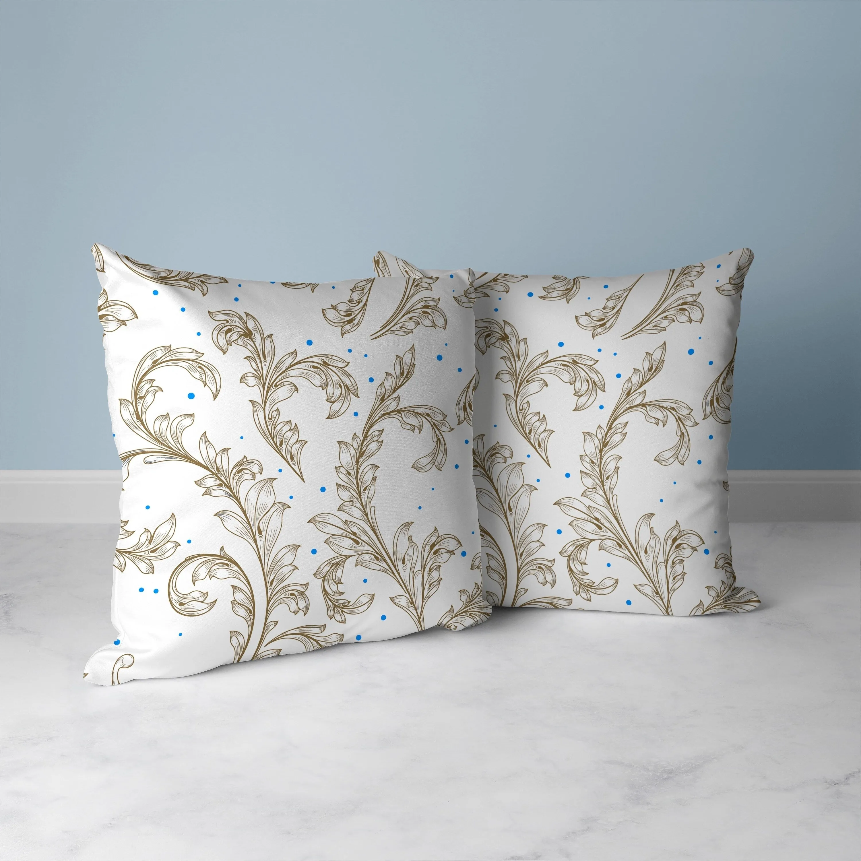 Petal Perfection Faux Suede Reversible Throw Pillow White and Gold