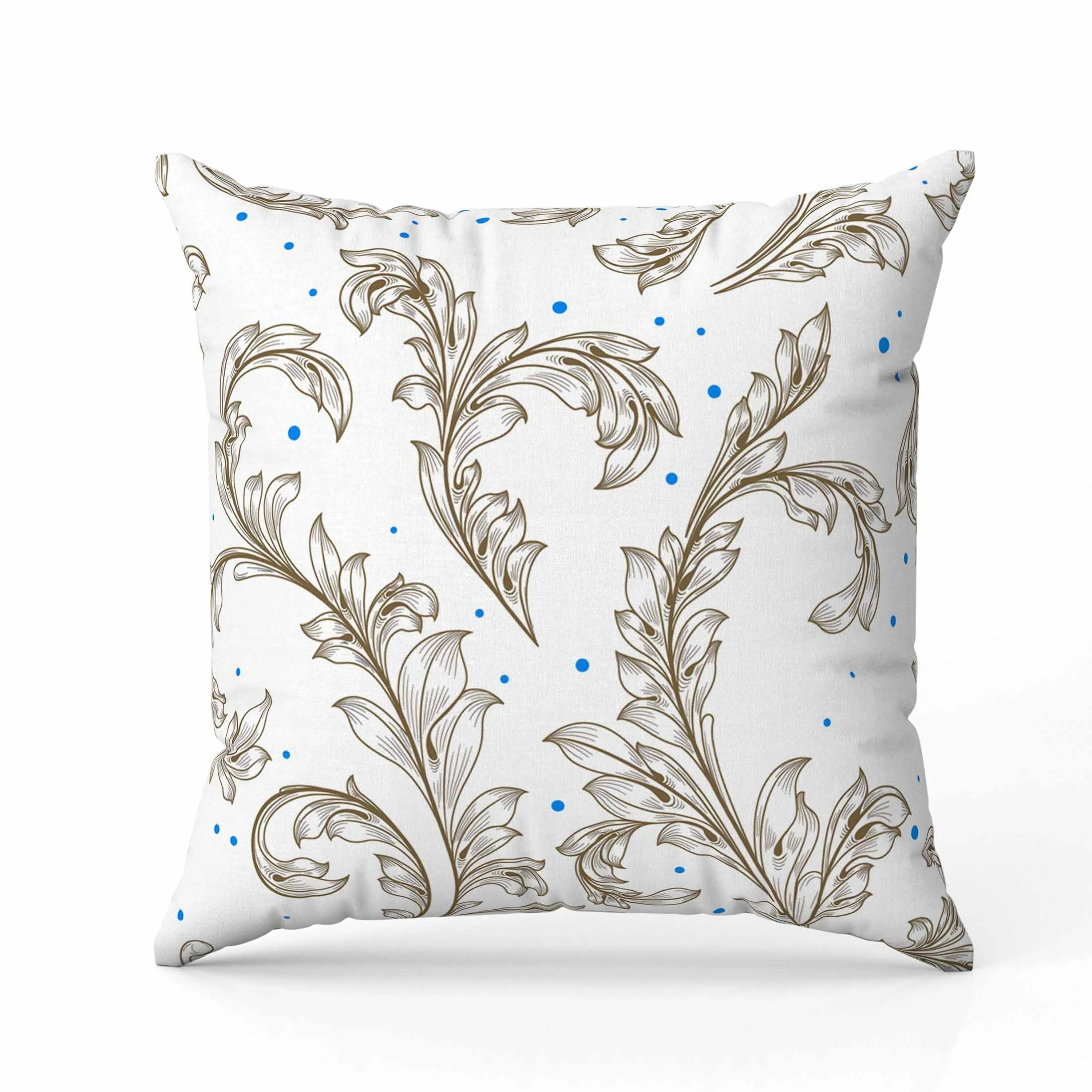 Petal Perfection Faux Suede Reversible Throw Pillow White and Gold