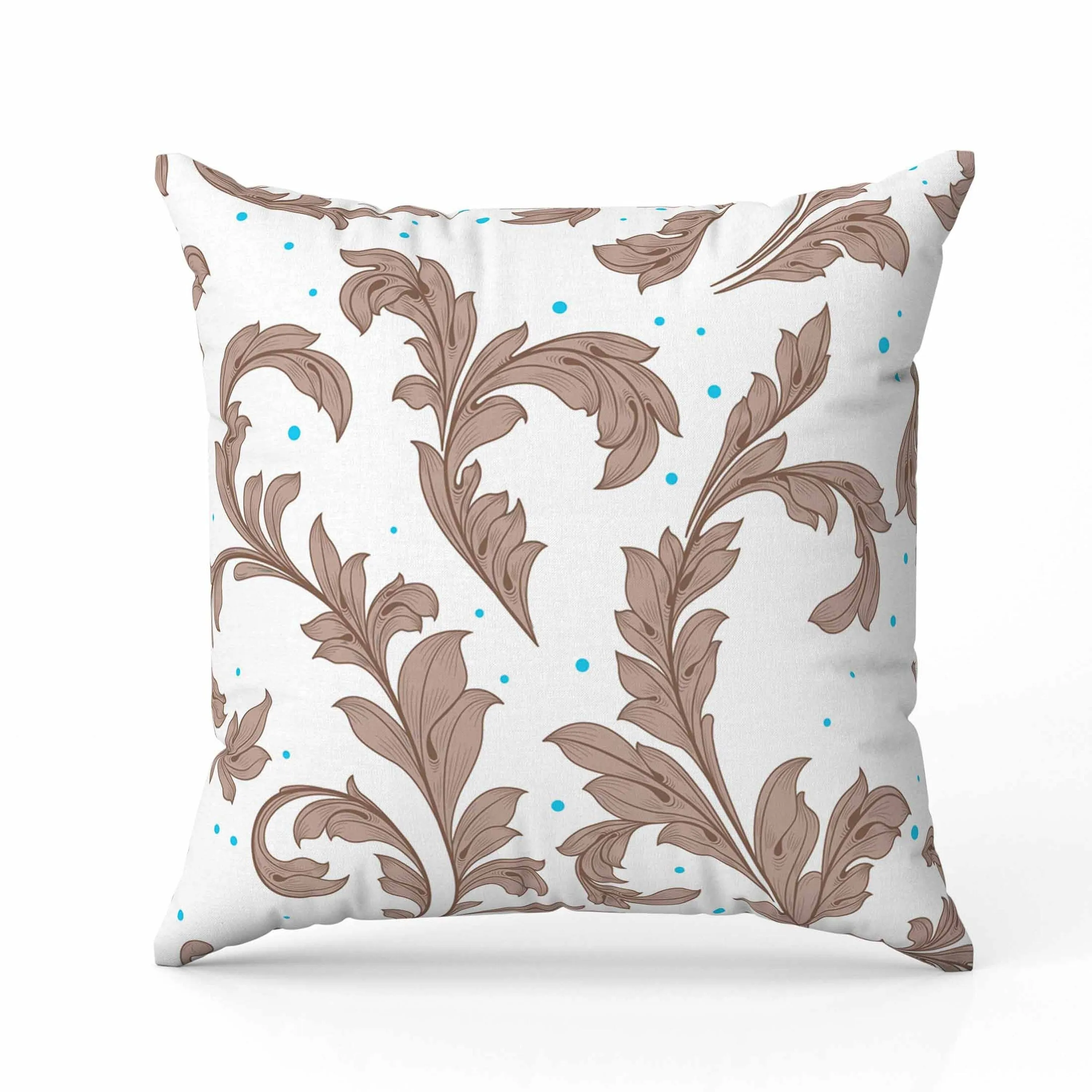 Petal Perfection Indoor/Outdoor Reversible Throw Pillow White and Brown