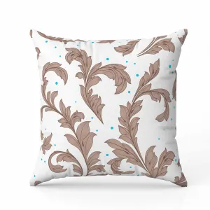 Petal Perfection Indoor/Outdoor Reversible Throw Pillow White and Brown