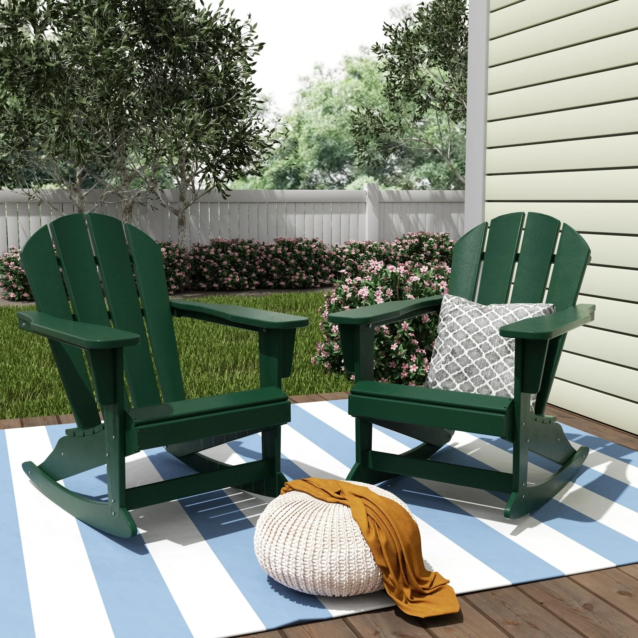 Polytrends Laguna Hdpe All Weather Outdoor Patio Rocking Chair (Set of 2)