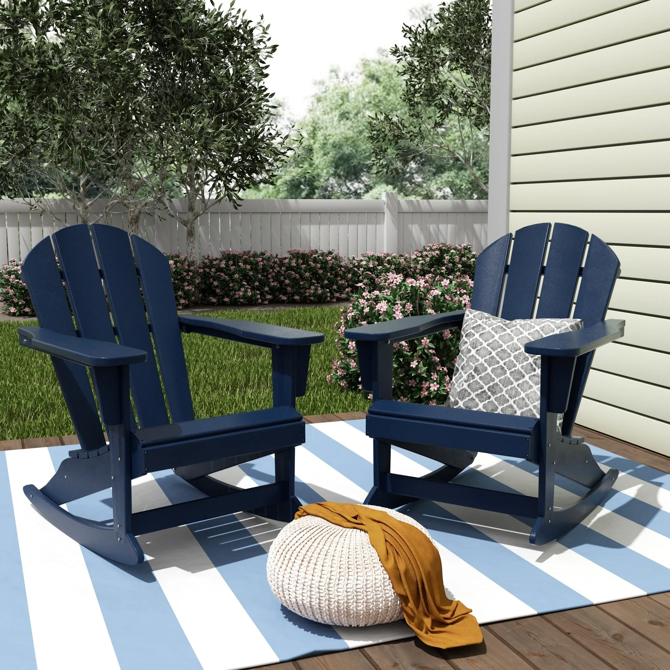 Polytrends Laguna Hdpe All Weather Outdoor Patio Rocking Chair (Set of 2)