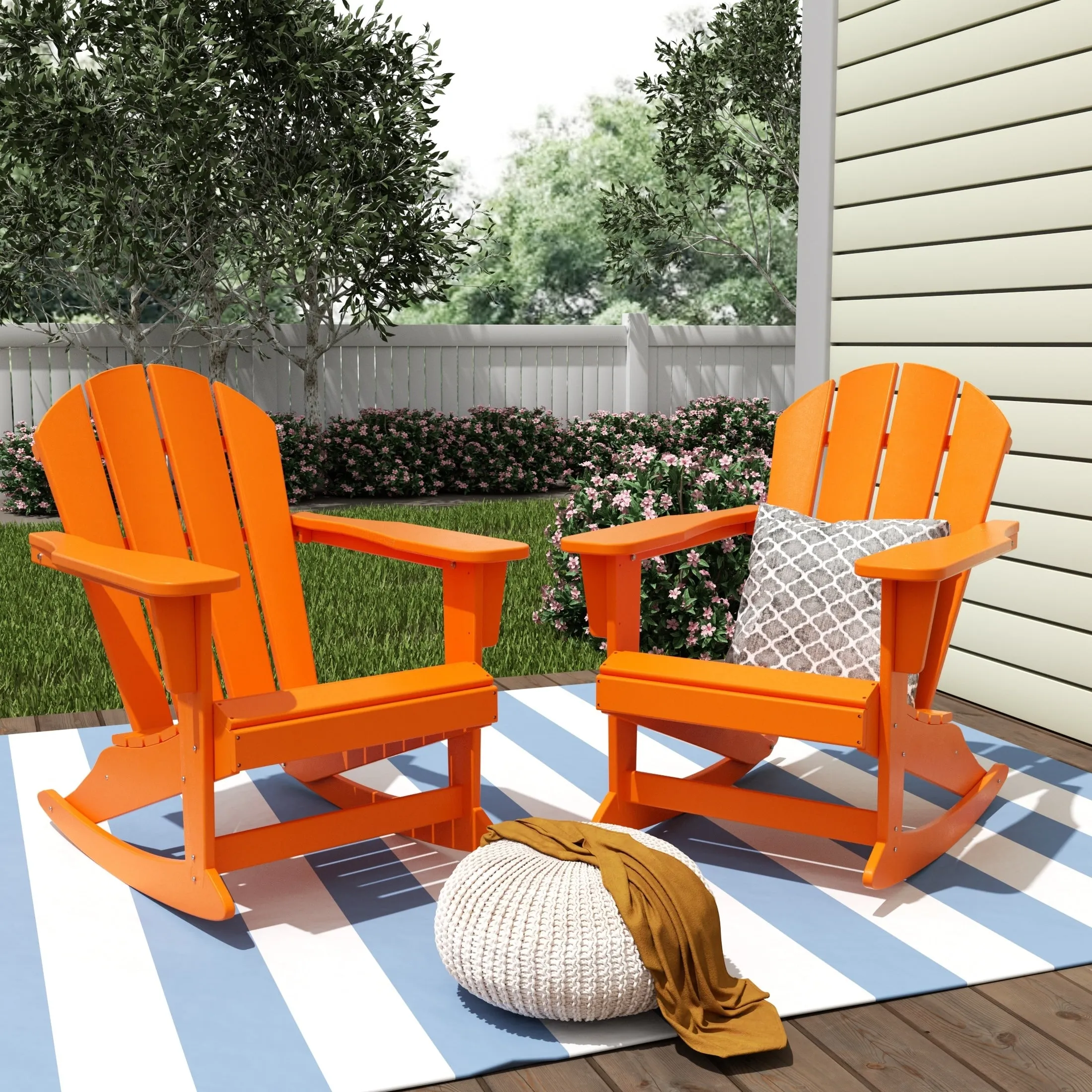 Polytrends Laguna Hdpe All Weather Outdoor Patio Rocking Chair (Set of 2)