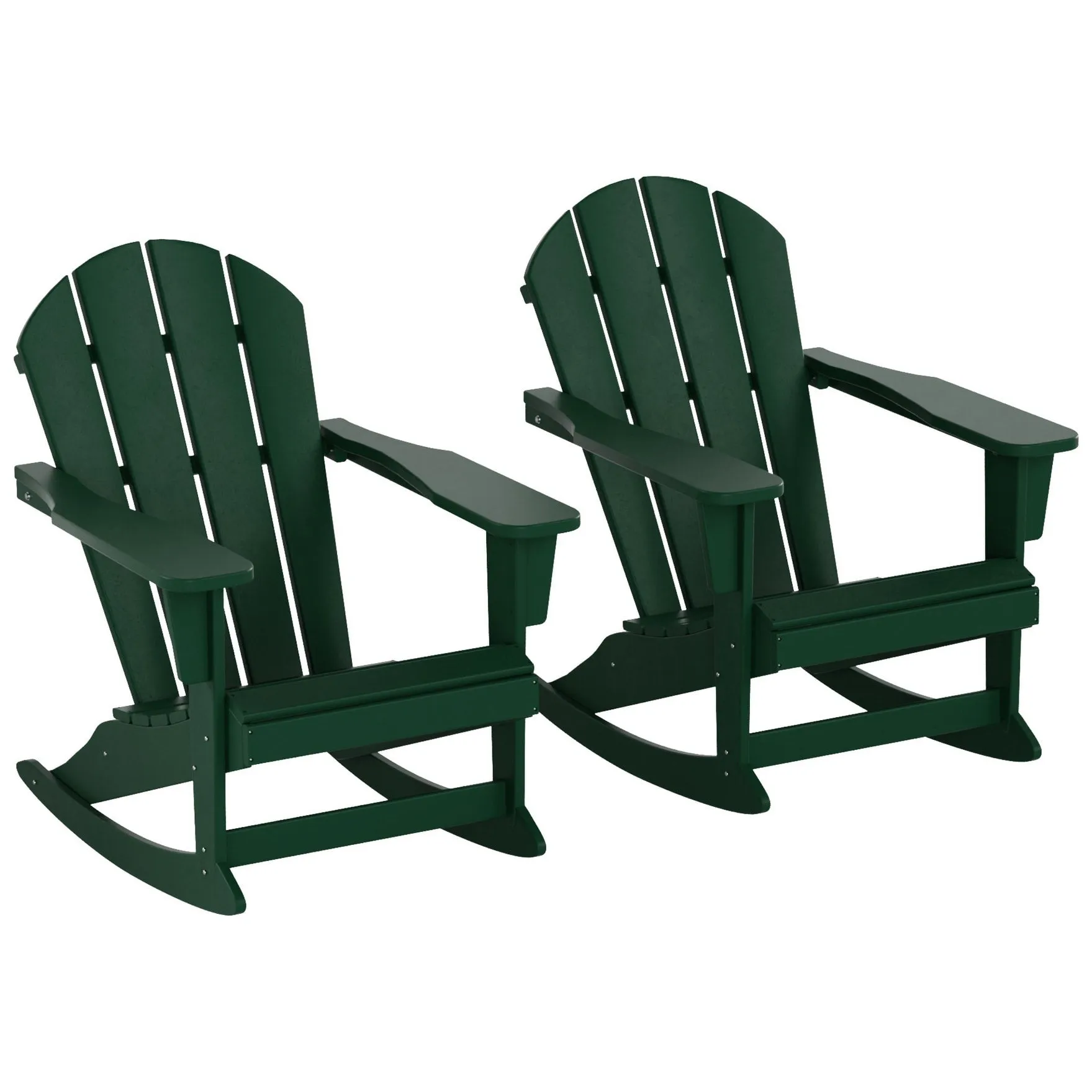 Polytrends Laguna Hdpe All Weather Outdoor Patio Rocking Chair (Set of 2)