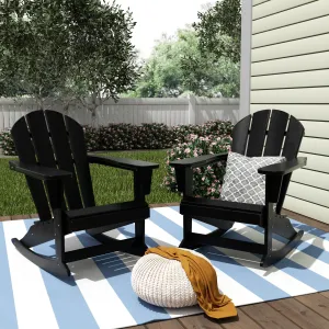 Polytrends Laguna Hdpe All Weather Outdoor Patio Rocking Chair (Set of 2)