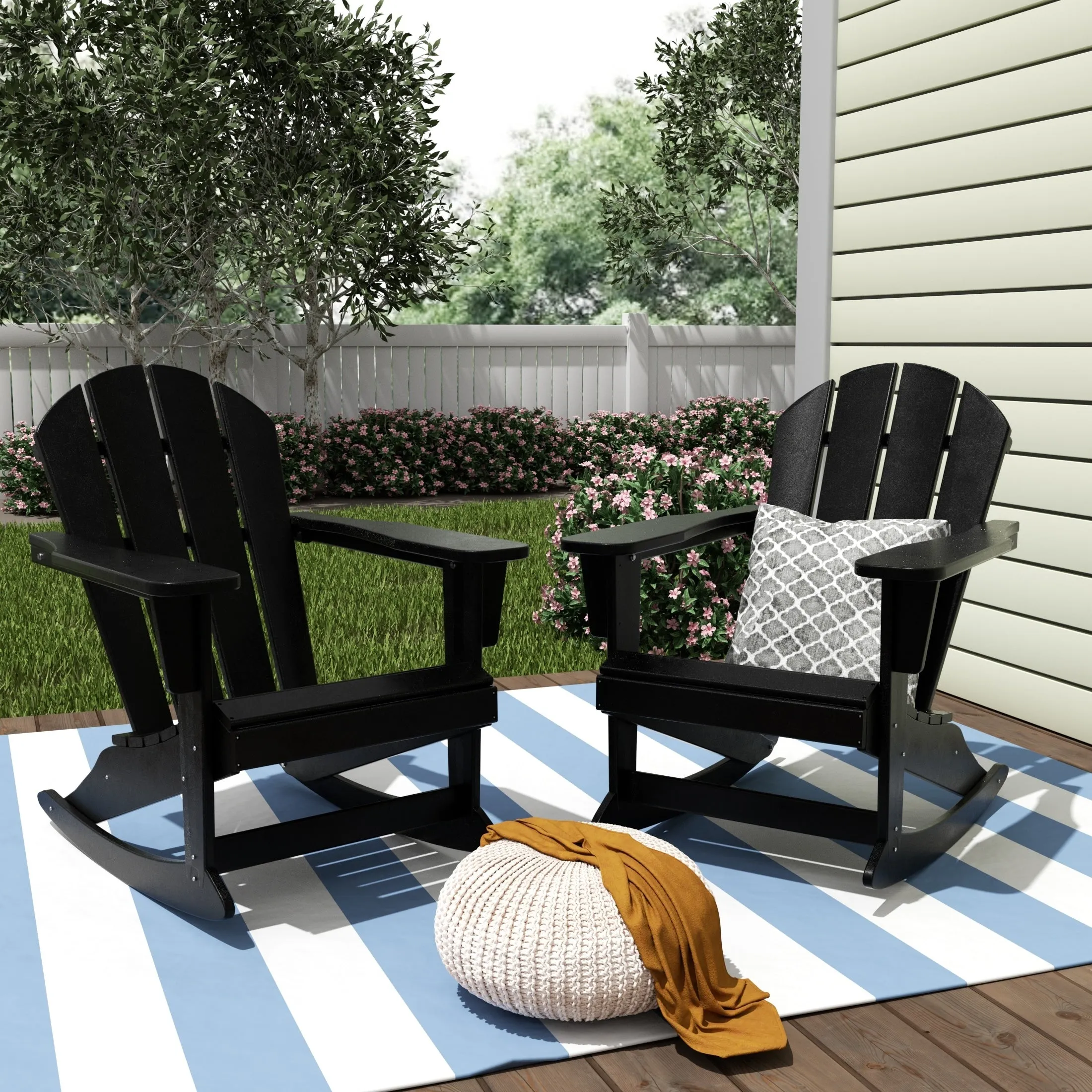 Polytrends Laguna Hdpe All Weather Outdoor Patio Rocking Chair (Set of 2)