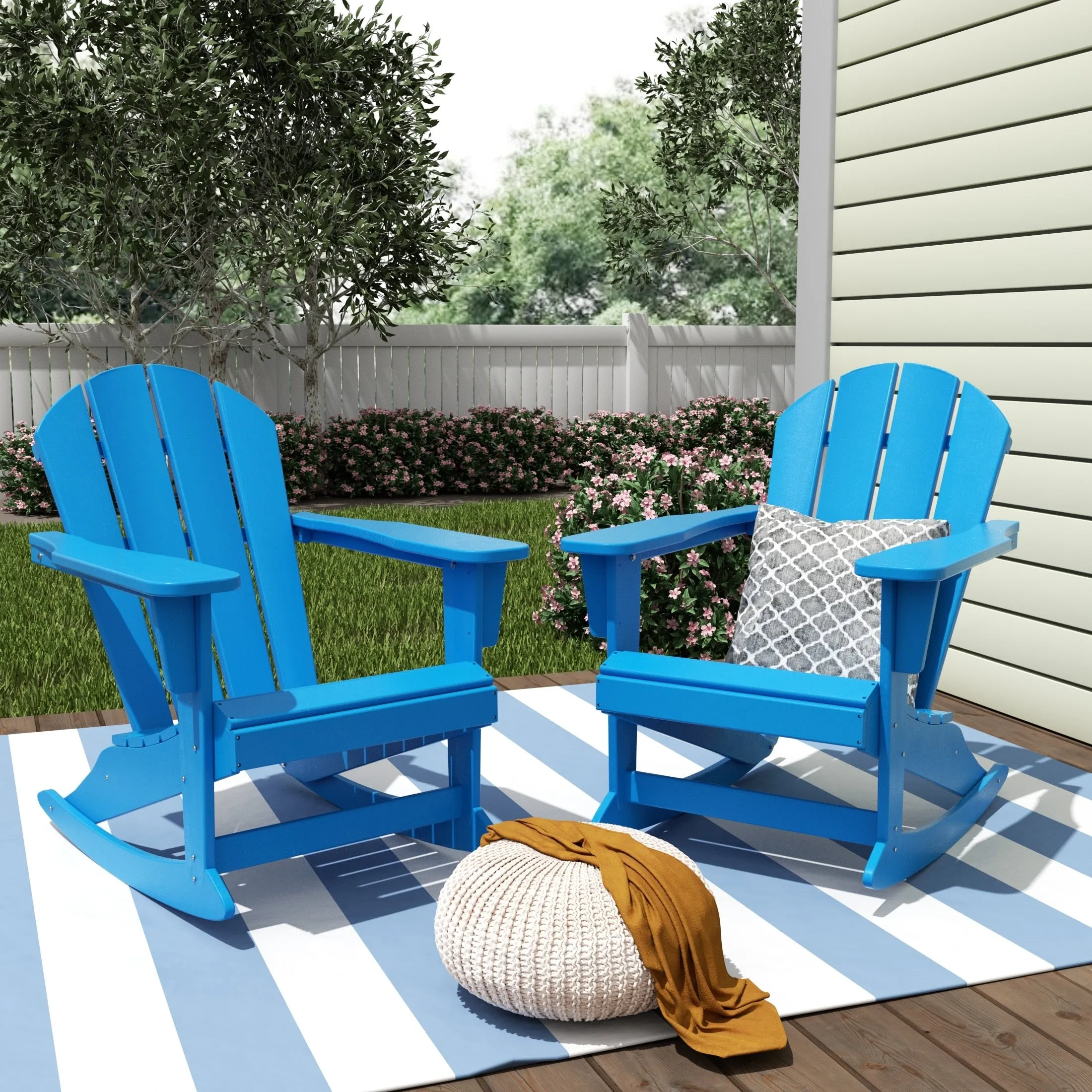 Polytrends Laguna Hdpe All Weather Outdoor Patio Rocking Chair (Set of 2)