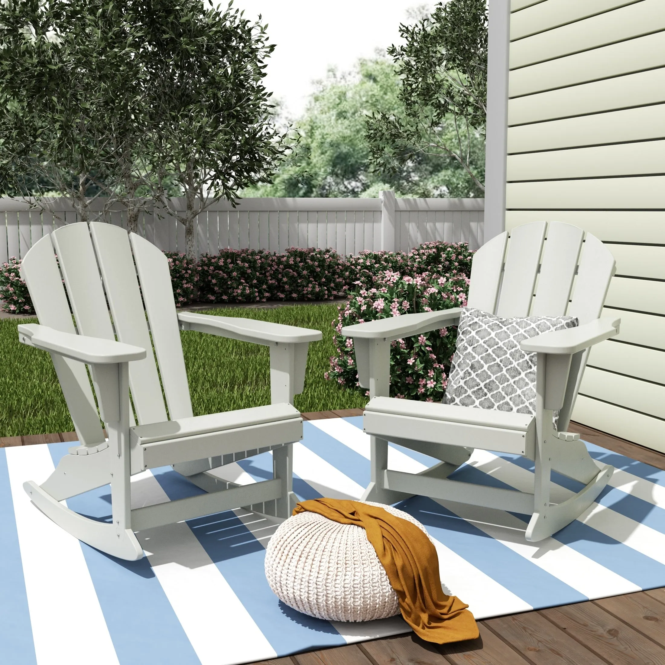 Polytrends Laguna Hdpe All Weather Outdoor Patio Rocking Chair (Set of 2)