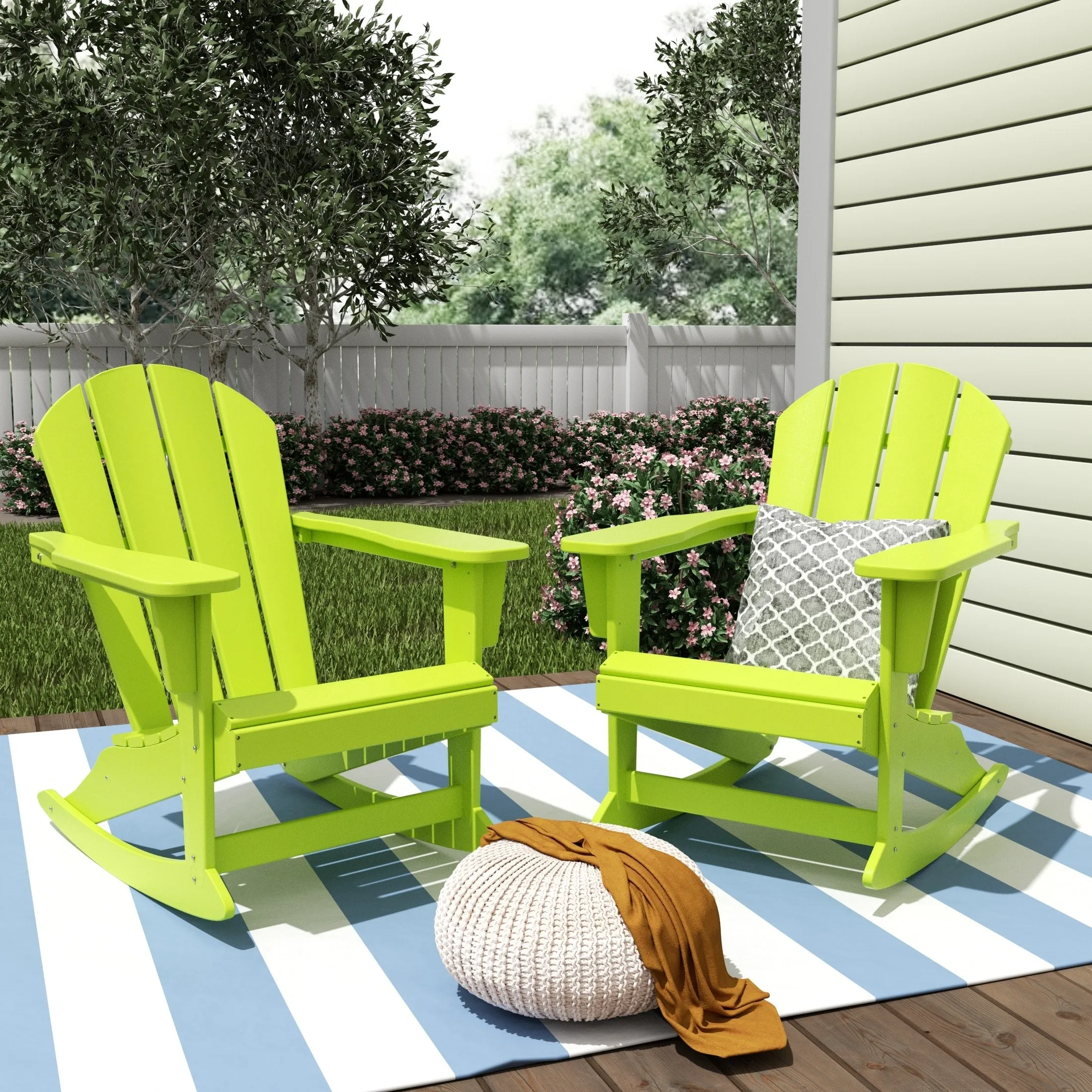 Polytrends Laguna Hdpe All Weather Outdoor Patio Rocking Chair (Set of 2)