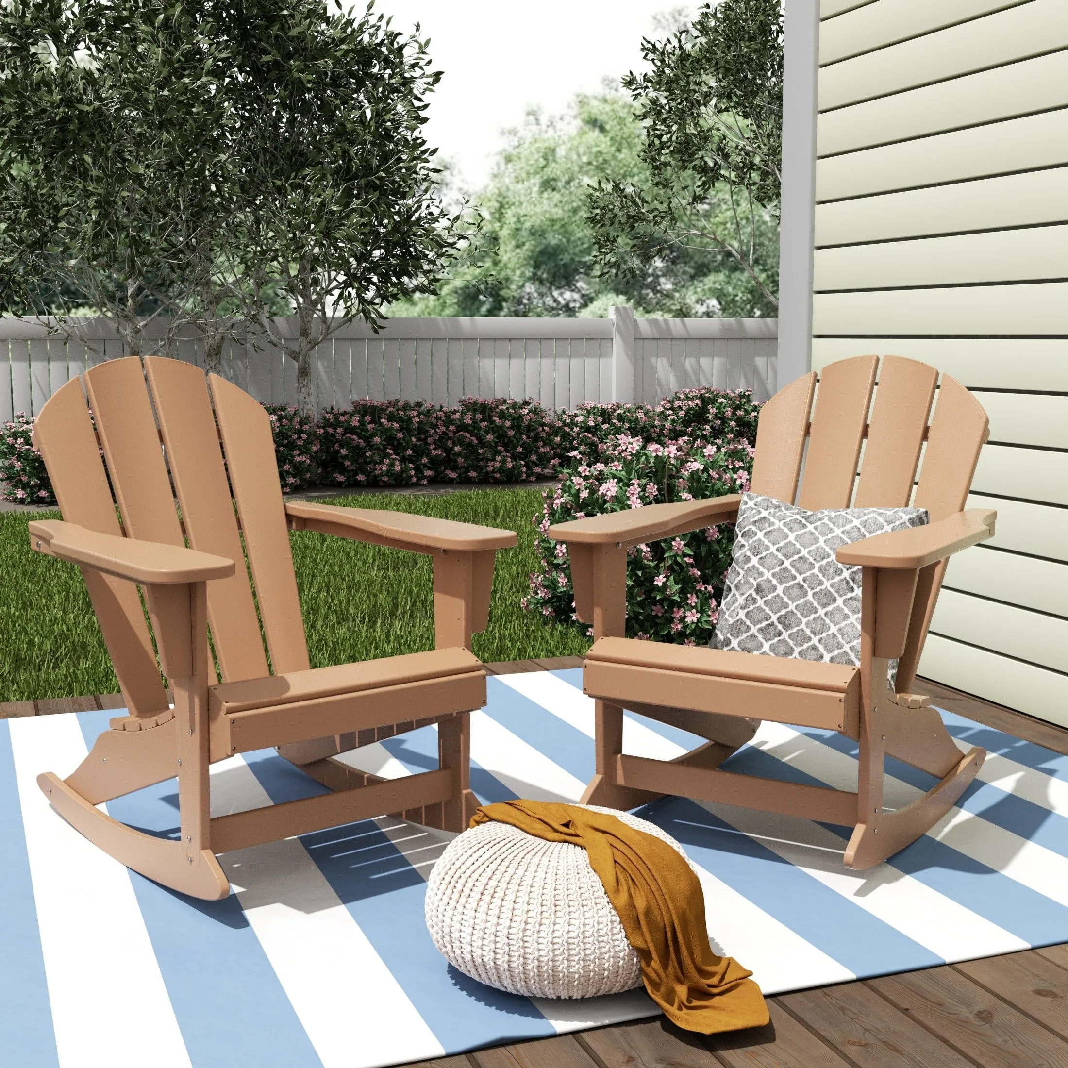 Polytrends Laguna Hdpe All Weather Outdoor Patio Rocking Chair (Set of 2)
